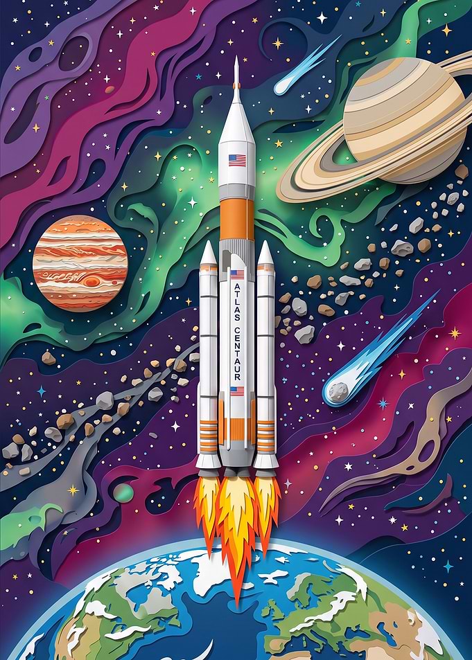 Atlas Centaur Rocket Space Launch