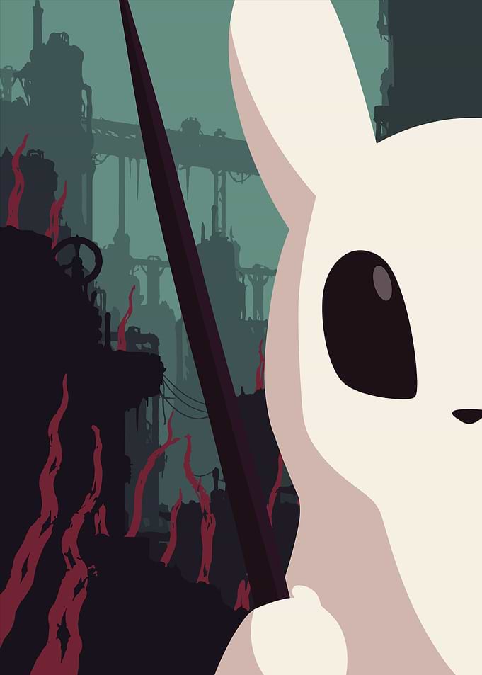 Rain World Slugcat in Industrial Ruins