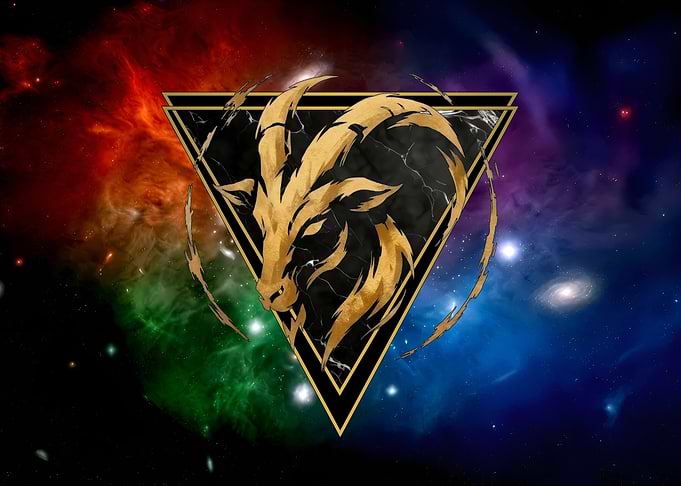 Capricorn Zodiac Metal Poster - Celestial Wall Art