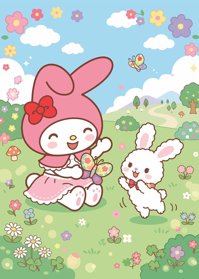 My Melody and Friend in Meadow