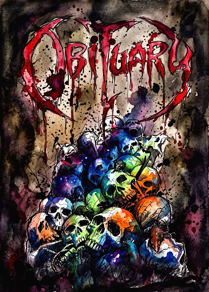 Obituary Death Metal Skull Art