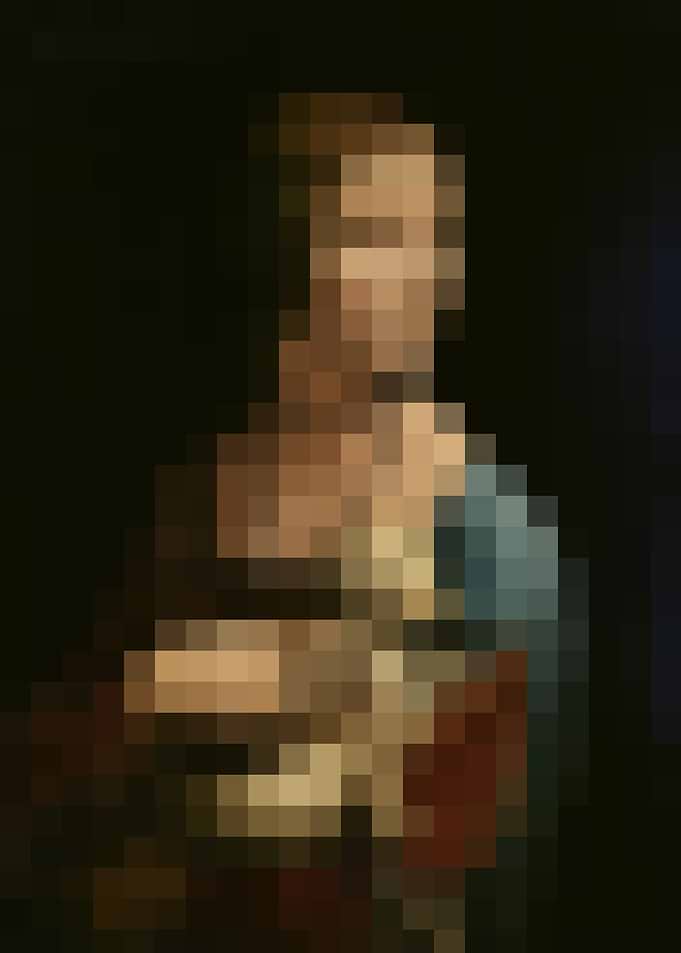 Pixelated Lady with Ermine