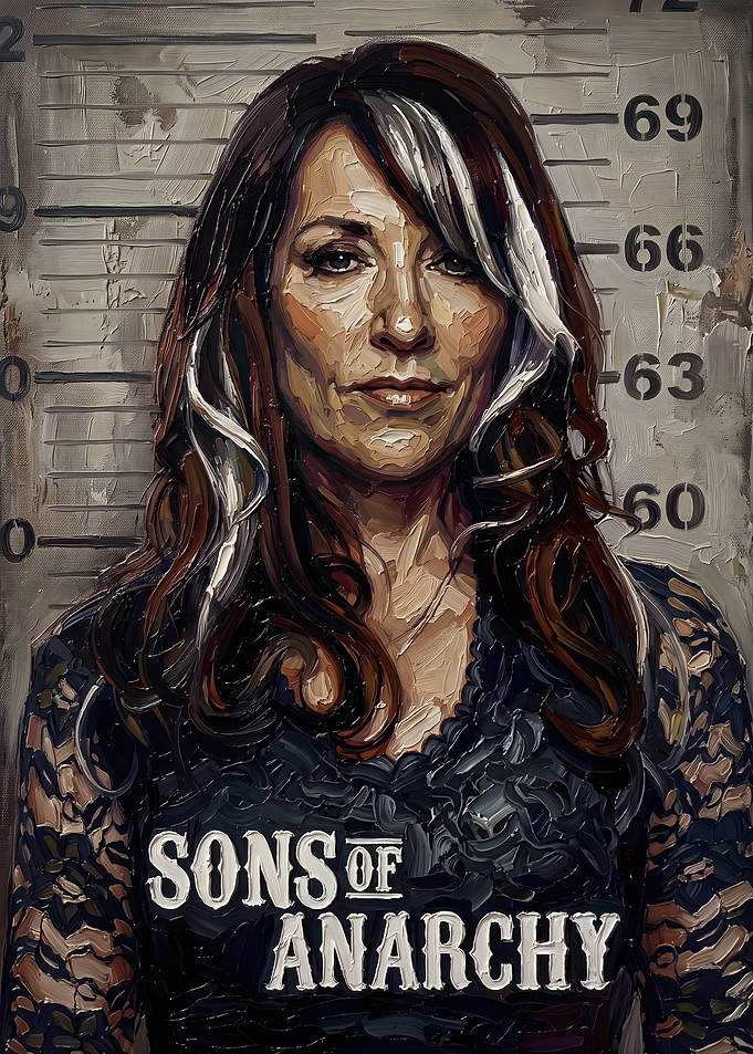 Gemma Teller Morrow Mugshot Painting