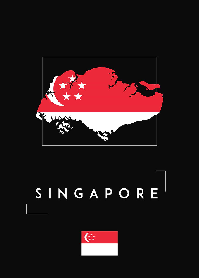 Singapore Map Flag