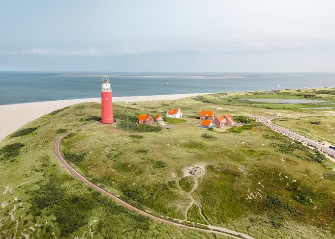 Aerial View of Texel Lighthouse