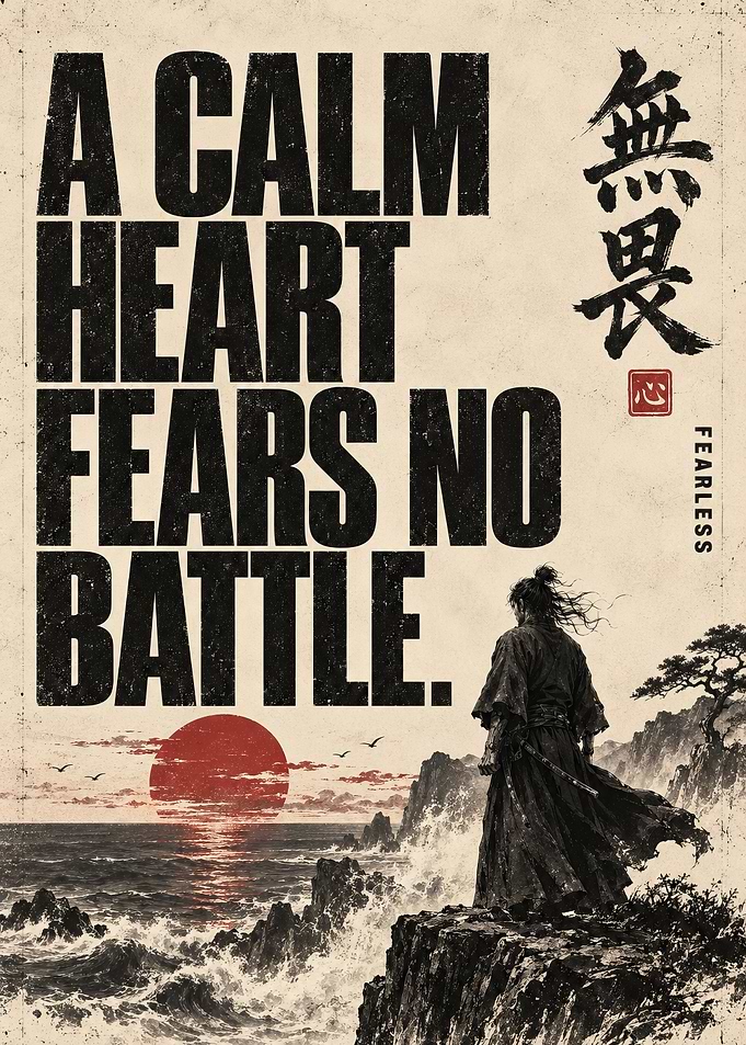 Samurai Fearless Inspirational Poster
