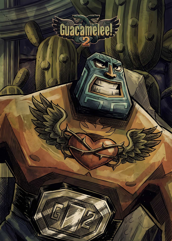 Guacamelee! 2 Luchador Character Poster