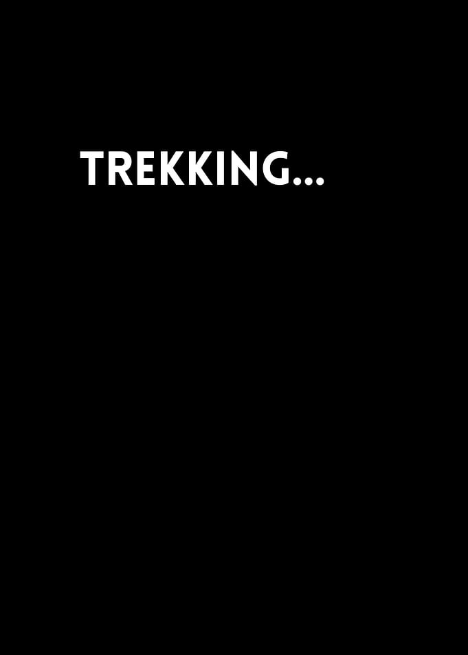 Trekking Minimalist Text Art