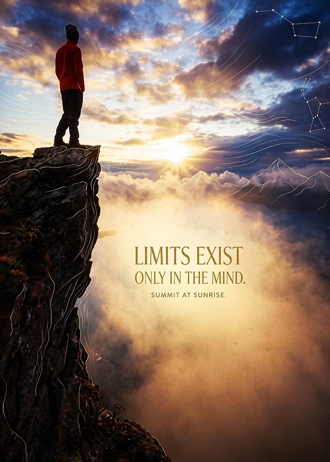 Summit Sunrise Motivational Art Pos