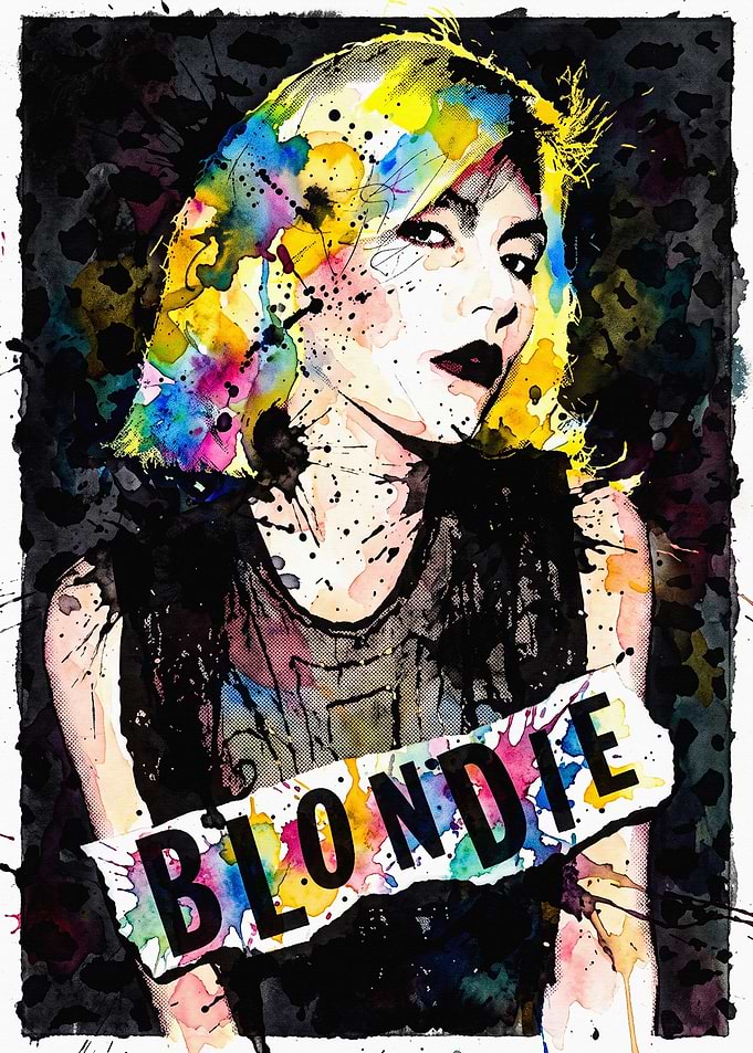 Debbie Harry Blondie Watercolor Portrait