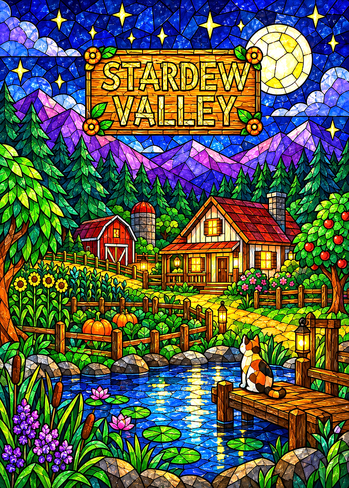 Stardew Valley Stained Glass Art
