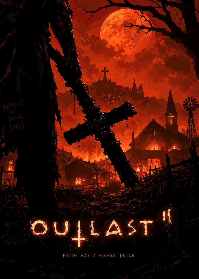 Outlast 2 Horror Game Poster