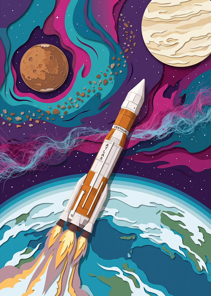 Atlas Centauri Rocket Space Launch