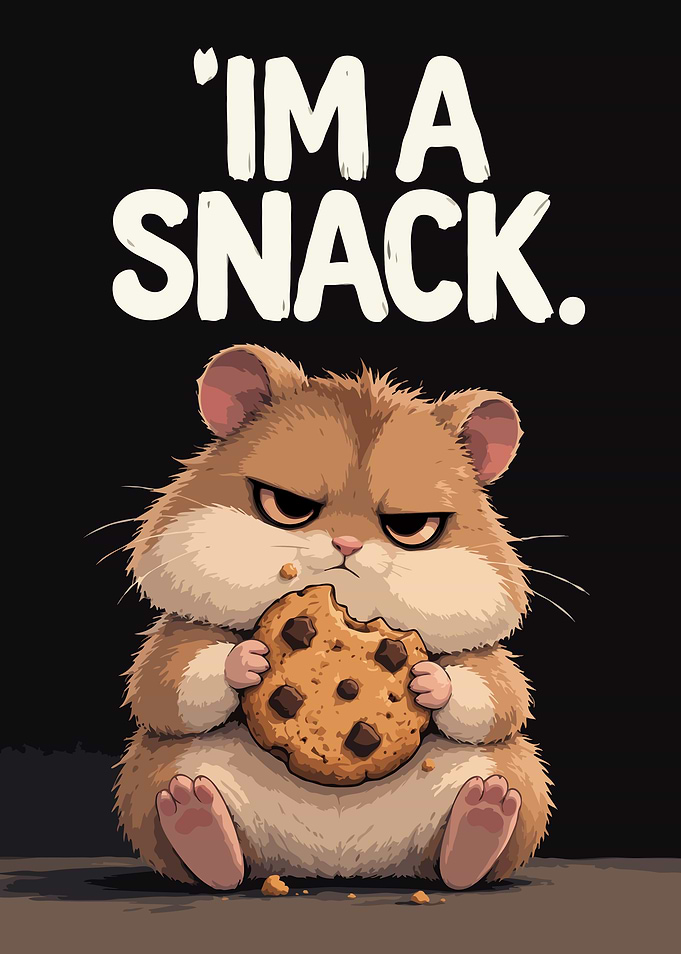 Funny Hamster Eating a Cookie
