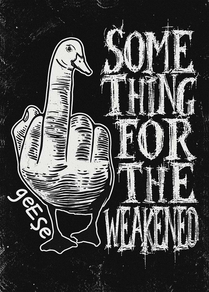 Funny Goose Giving Middle Finger Art