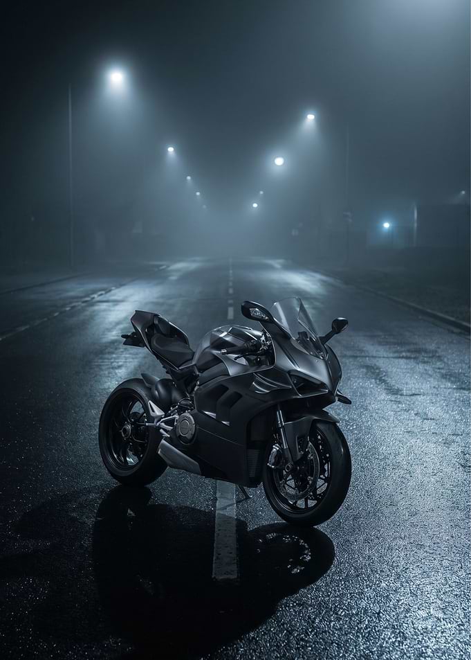 Ducati Panigale in Foggy Night