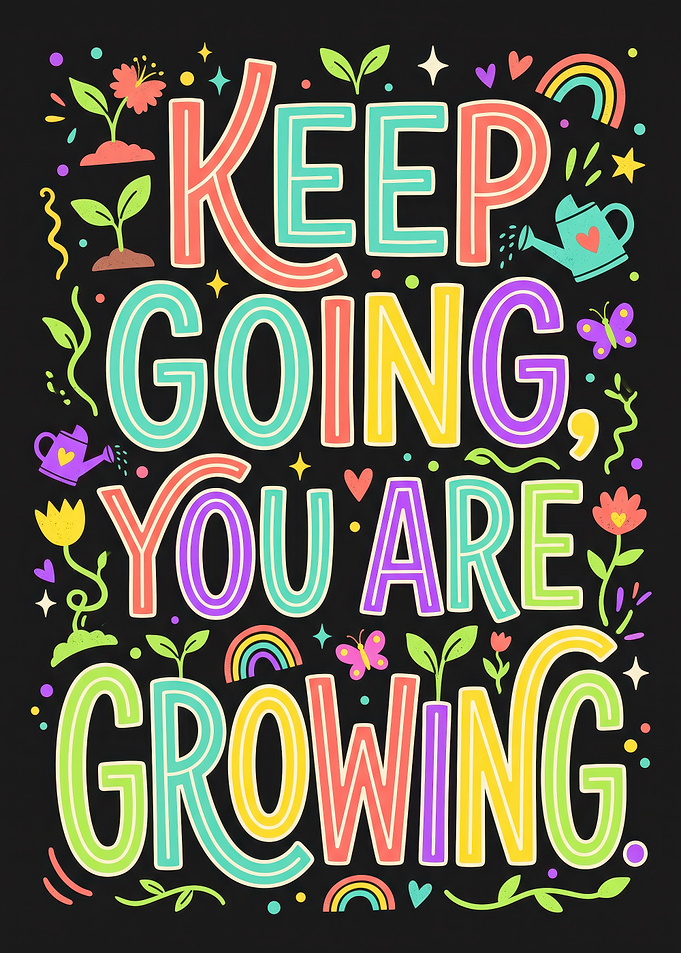 Keep Going You Are Growing Poster