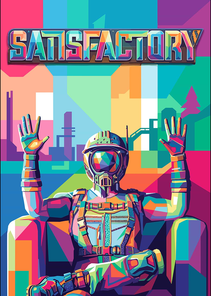 Satisfactory Game Pop Art Poster