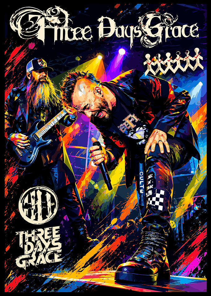Three Days Grace Concert Poster Art