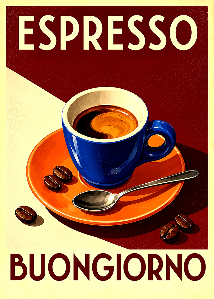 Vintage Style Espresso Coffee Poster