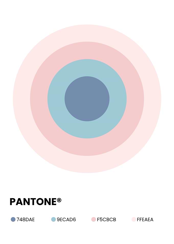 Pantone Color Palette Concentric Circles