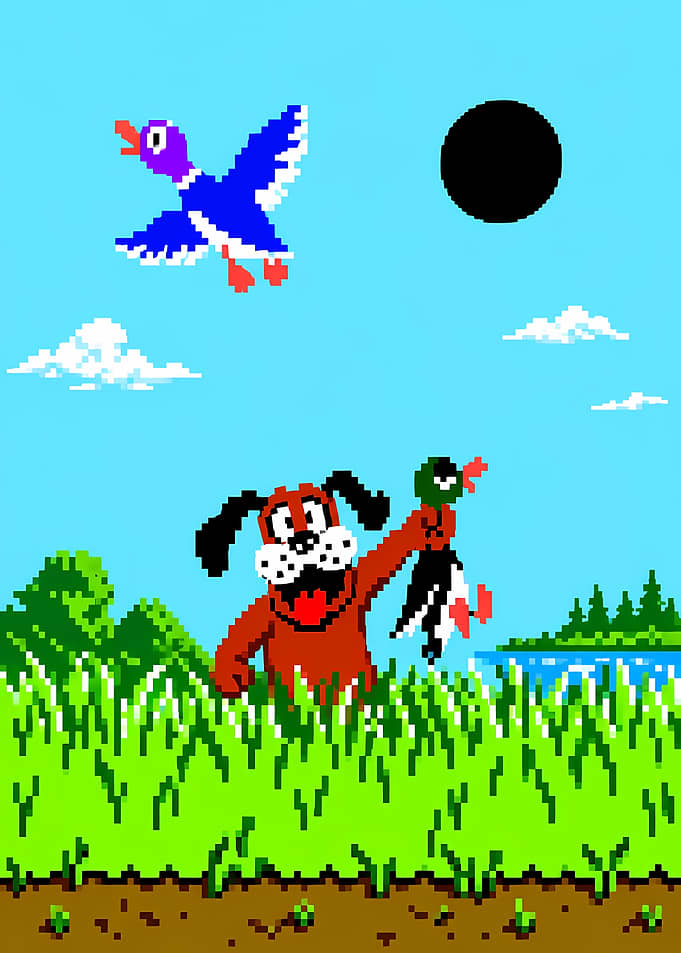 Duck Hunt NES Game Screen