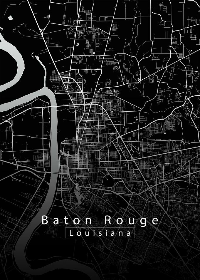 Baton Rouge Louisiana City Map