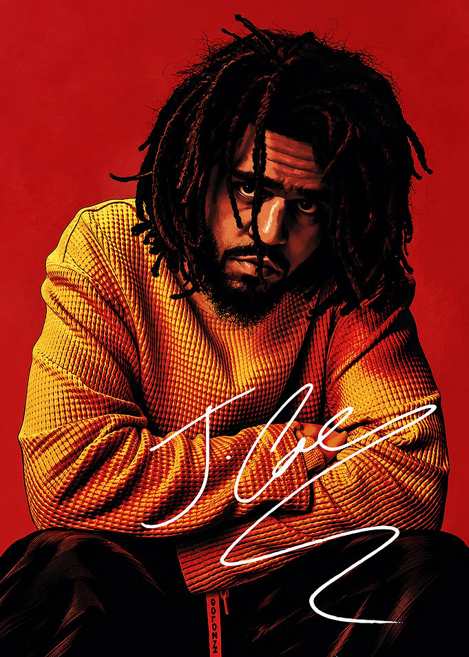 J. Cole Portrait Illustration