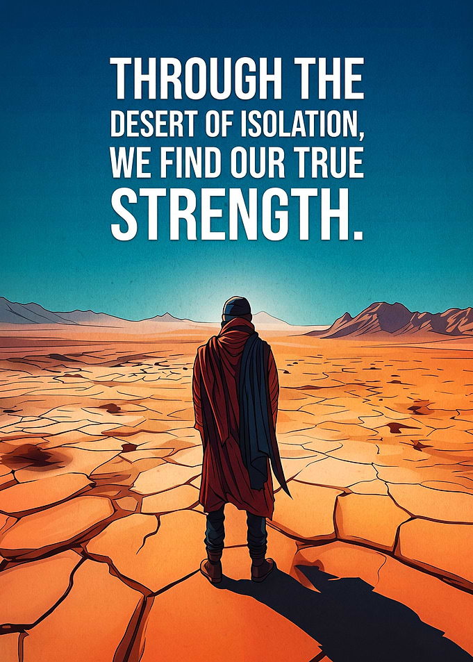 Motivation Strength Desert Poster