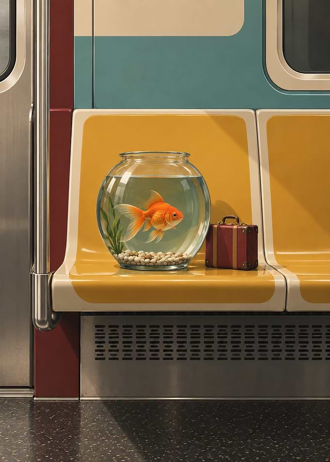 Goldfish in a Bowl on Subway