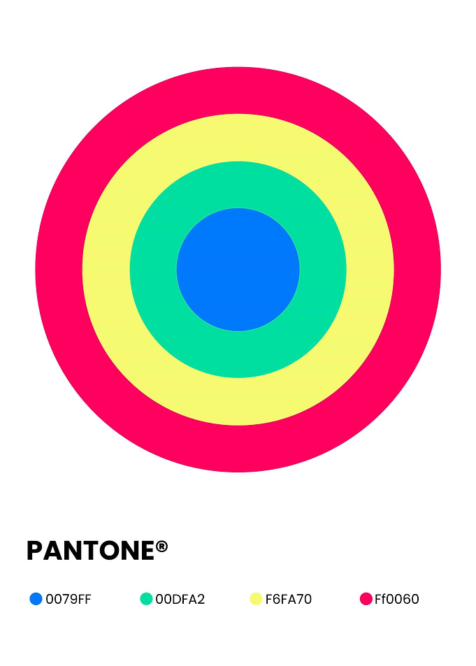 Pantone Color Palette Concentric Circles