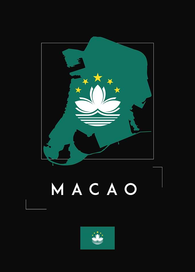 Macao Map Flag