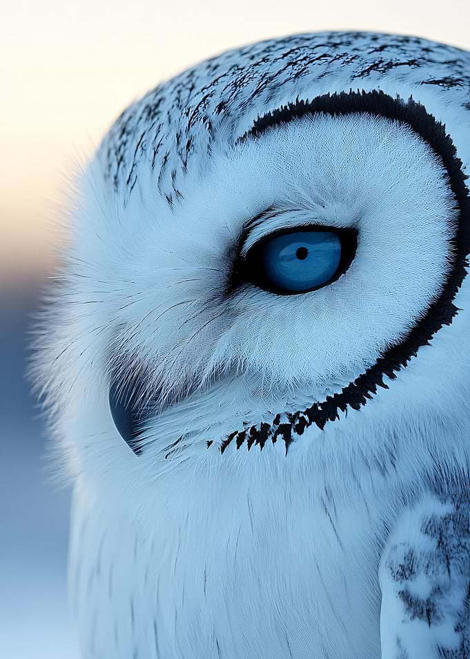 Close-up Portrait of Snowy Owl