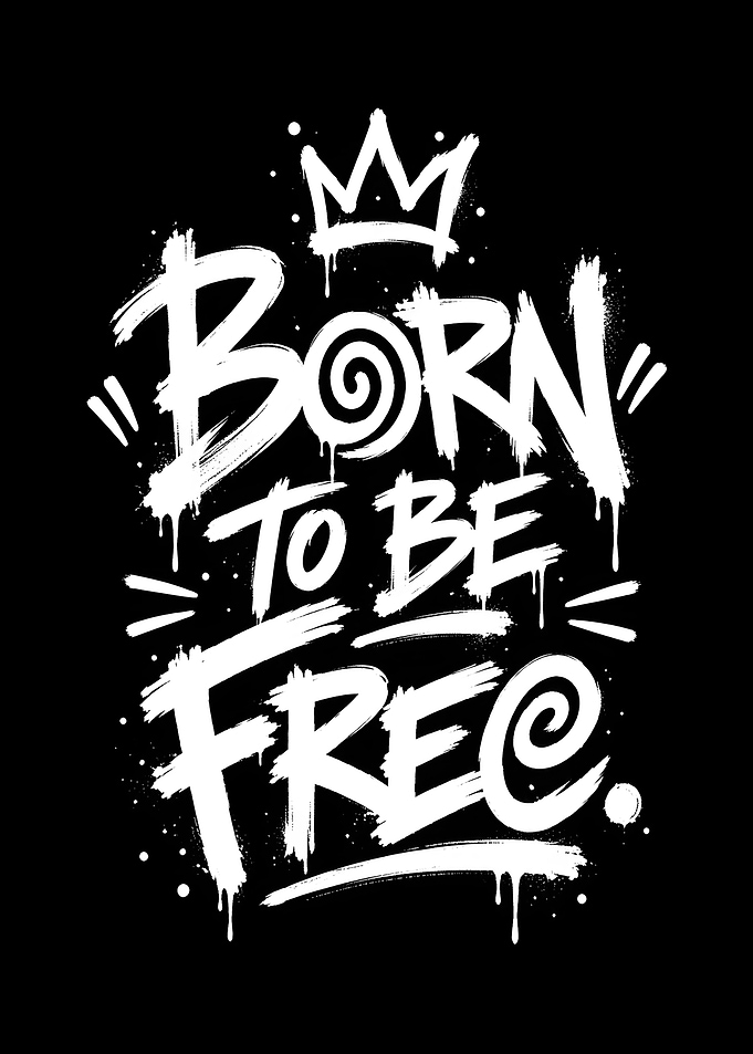 Born To Be Free Graffiti Crown