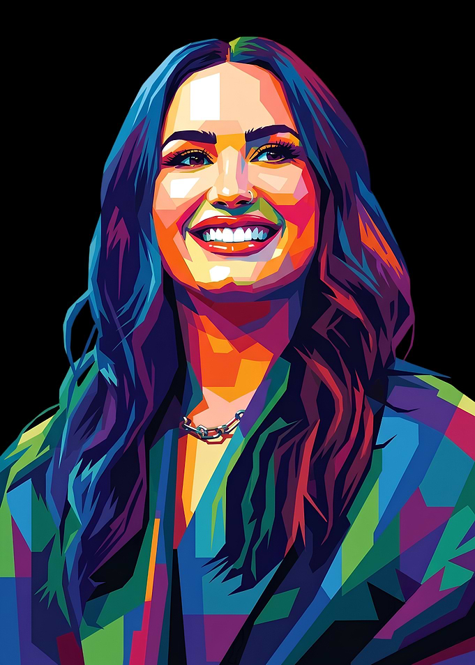 Demi Lovato WPAP Pop Art Portrait