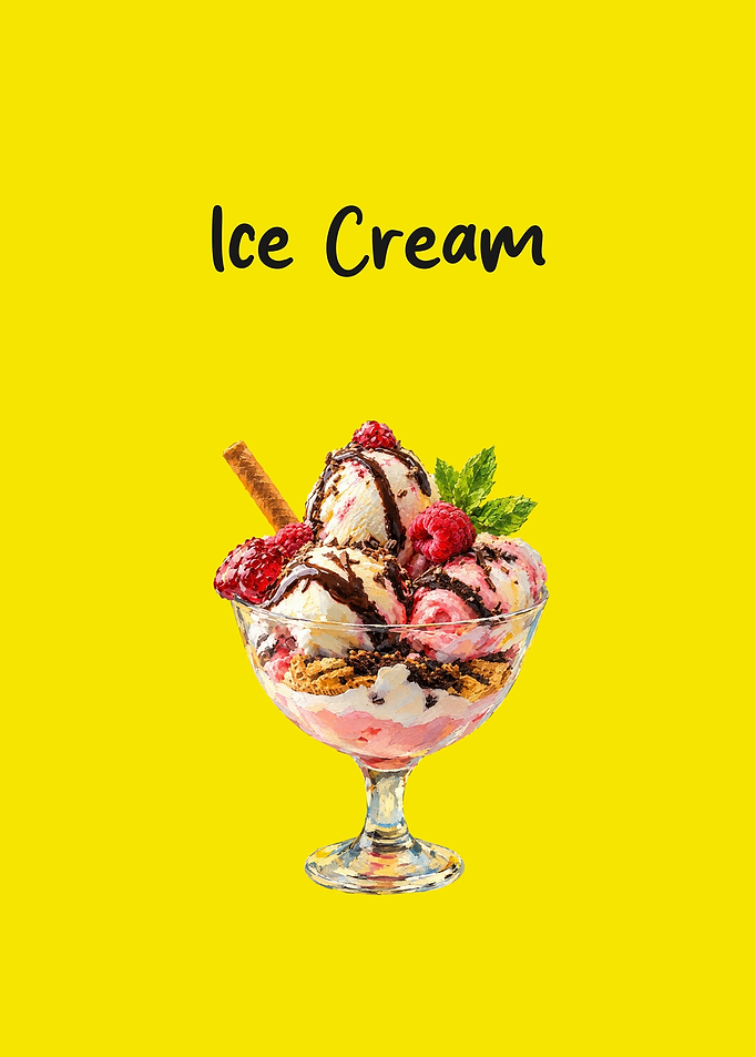 Delicious Raspberry Ice Cream Sundae