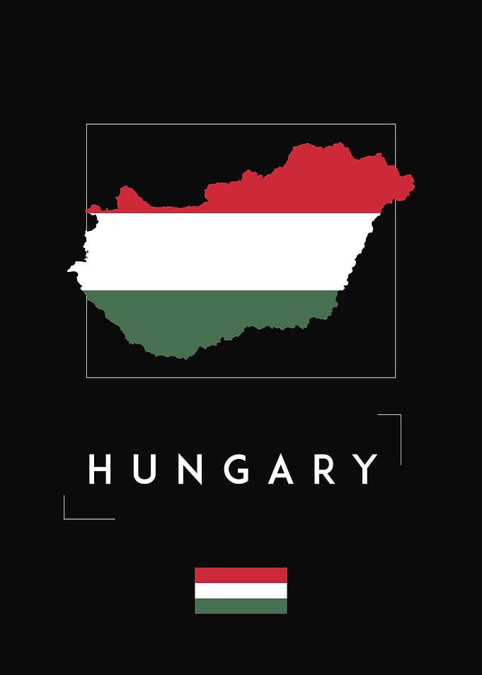 Hungary Map Flag