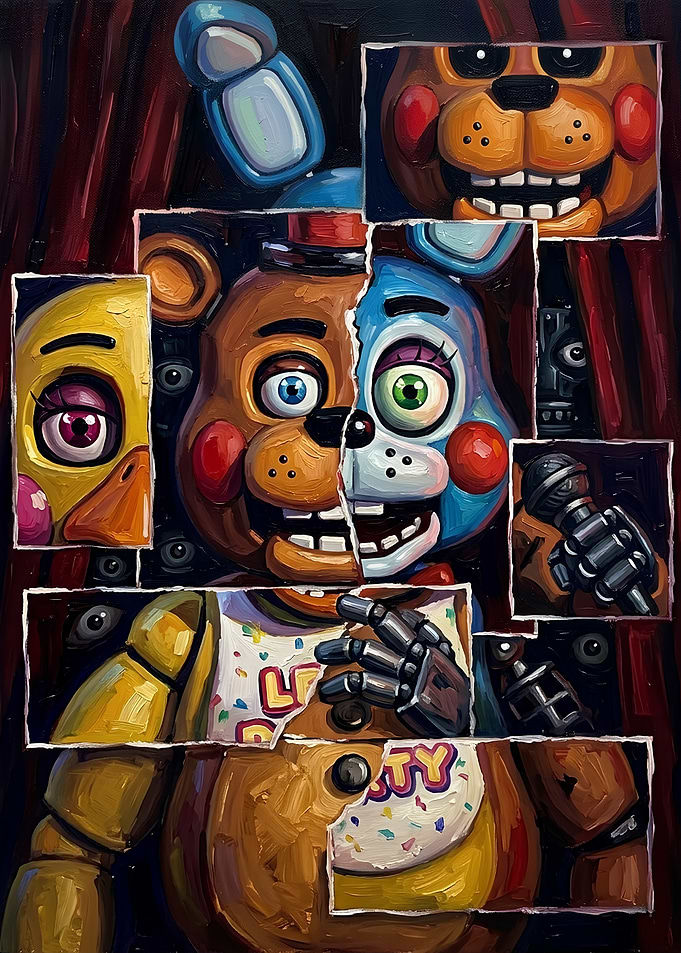 Five Nights at Freddy's Collage Painting