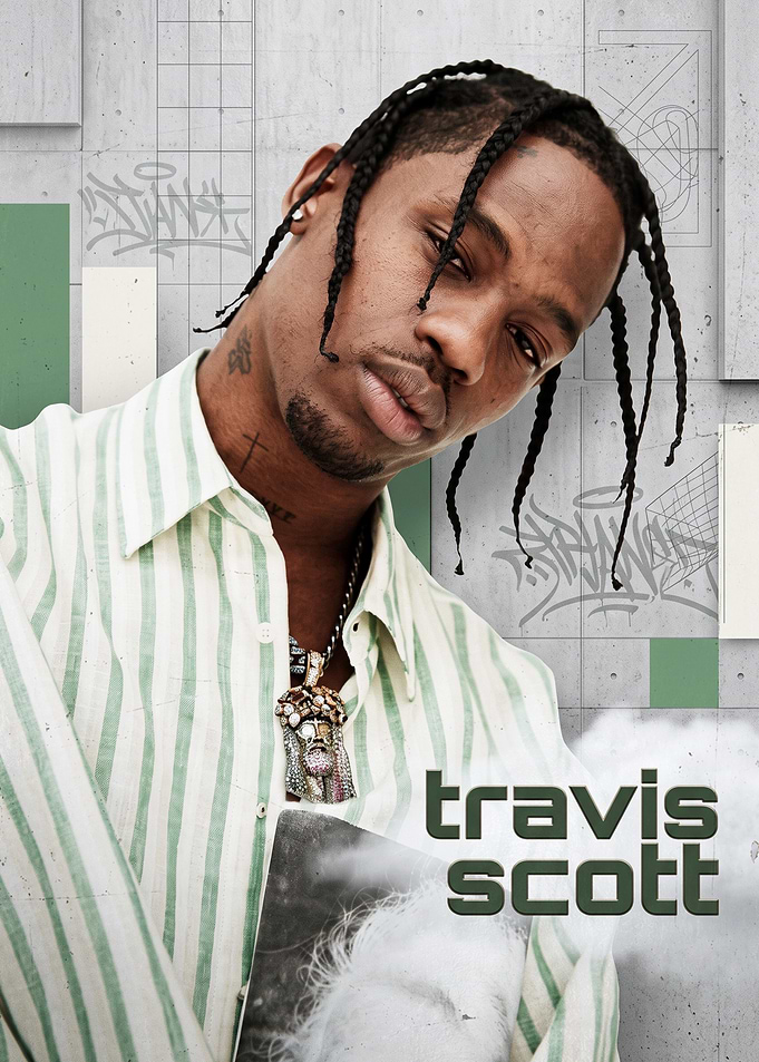Travis Scott Portrait Poster