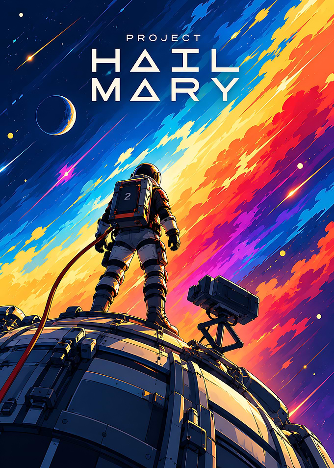Project Hail Mary Space Poster
