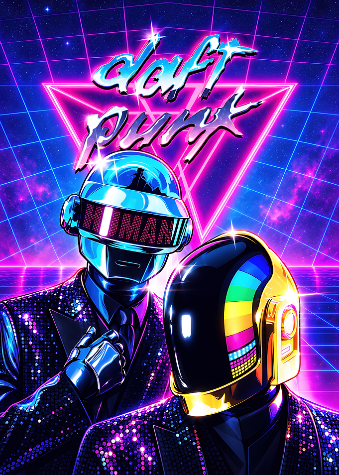 Daft Punk Synthwave Neon