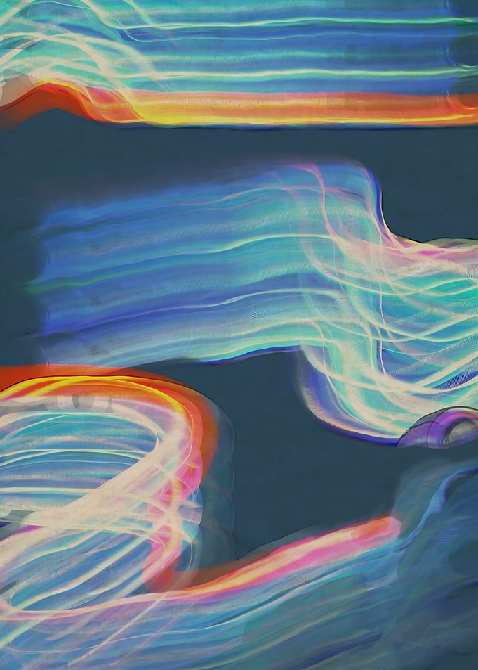 Abstract Light Trails Motion Art