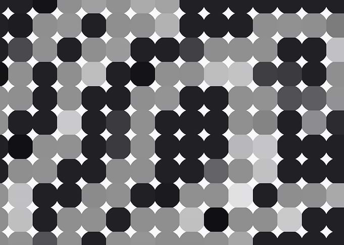 Monochrome Geometric Circle Pattern