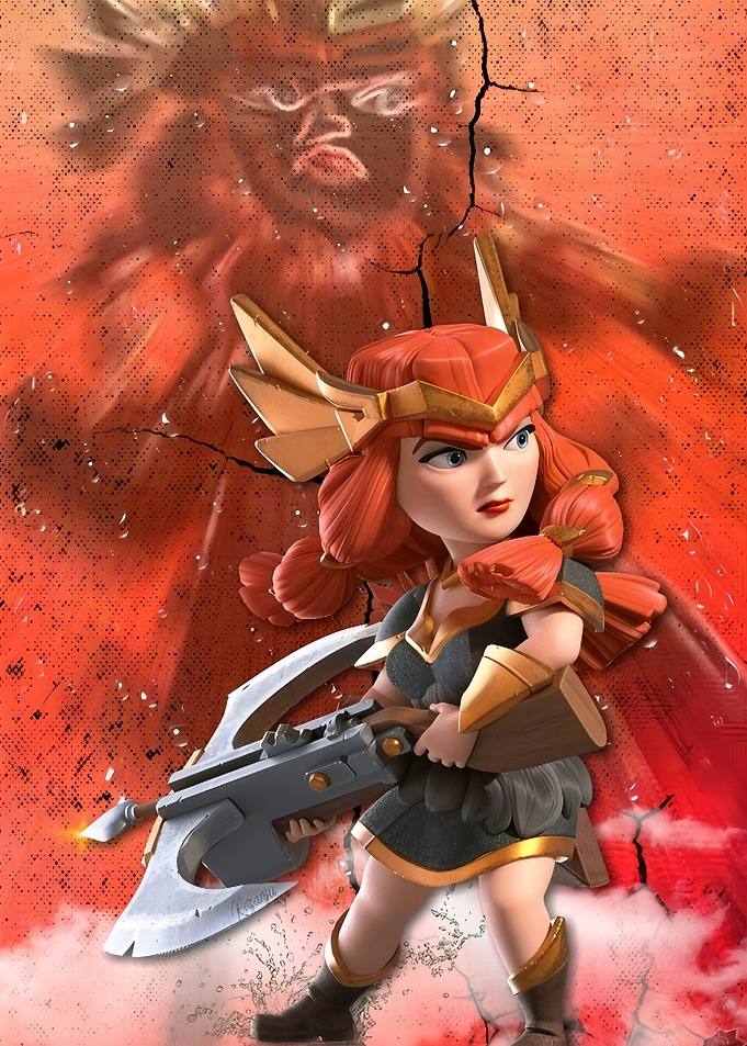 Clash of Clans Archer Queen Illustration