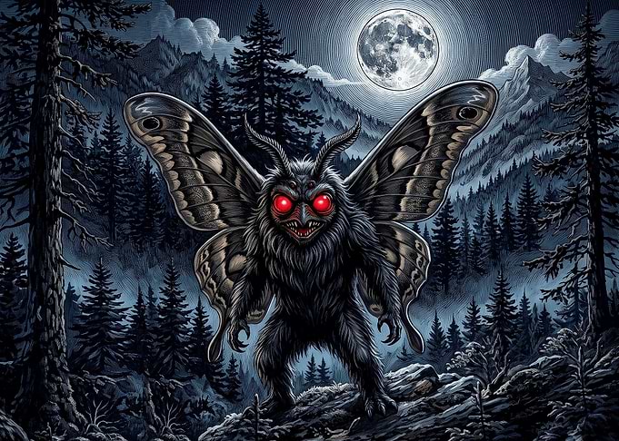 Mothman in the Dark Forest