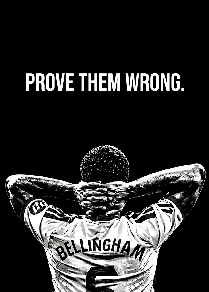 Jude Bellingham Motivational Sports Poster