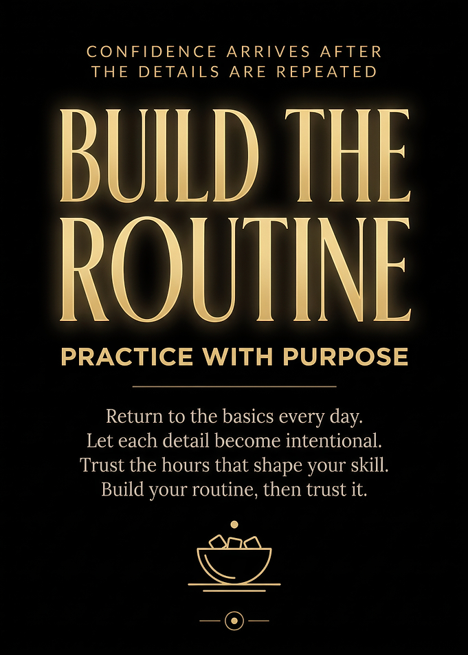 Build The Routine Inspirational Quote Poster