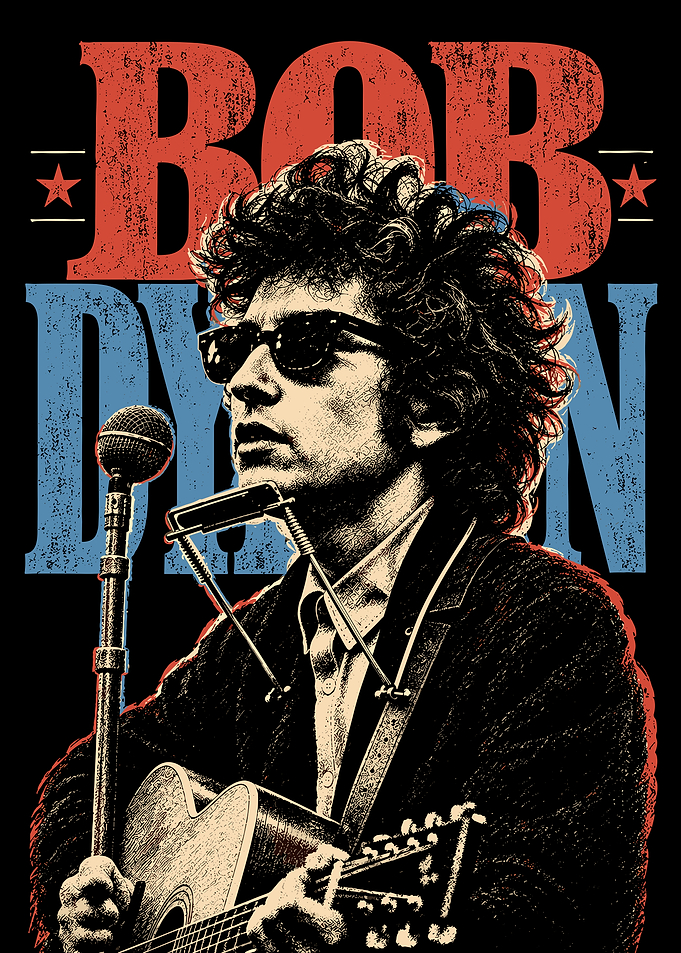 Bob Dylan Vintage Style Poster