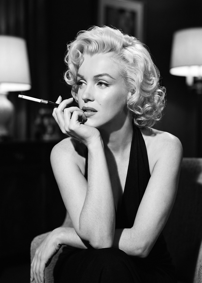 Marilyn Monroe Portrait with Cigarette Holder