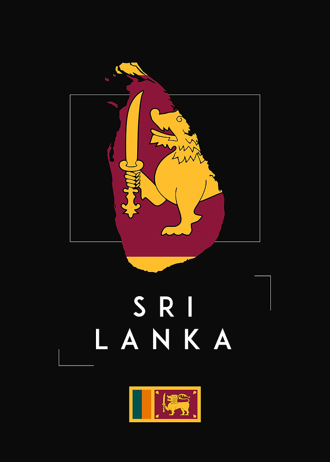Sri Lanka Map Flag